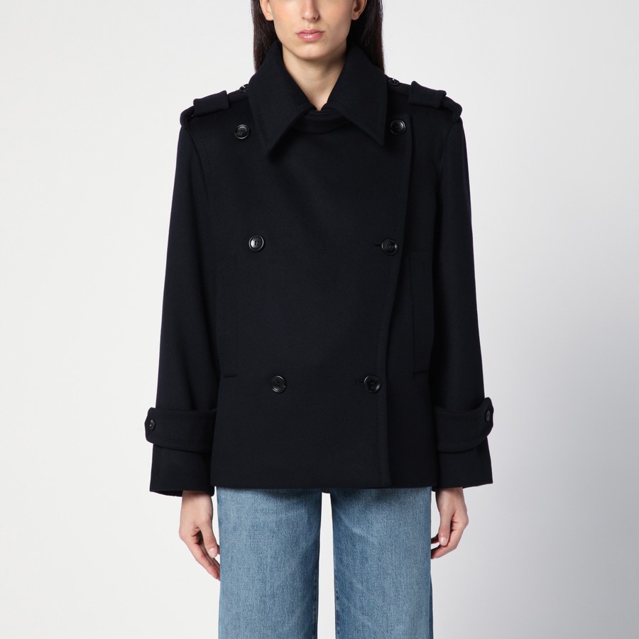 コート MAX MARA Women Coats LAVENO 560 005 BLUE Max Mara Blue double-breasted wool coat | TheDoubleF