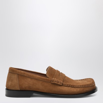 ローファー・オックスフォード BRUNELLO CUCINELLI BROWN/WHITE LOAFERS WITH PRECIOUS CLAMP Brunello Cucinelli Brown/White Loafers With Precious Clamp