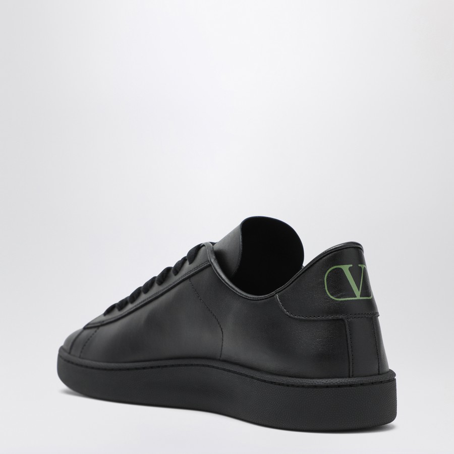 Valentino Garavani Black leather Royco sneakers | TheDoubleF