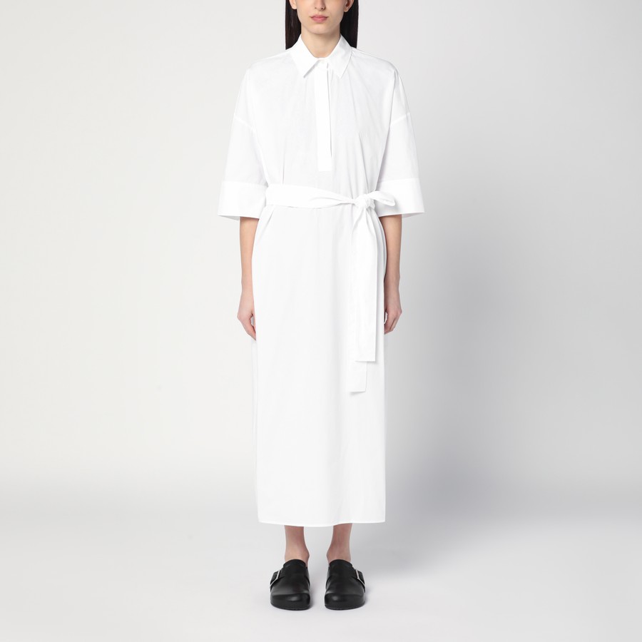 ワンピースその他 P.A.R.O.S.H. White chemise dress in cotton P.A.R.O.S.H. White chemise dress in cotton | TheDoubleF