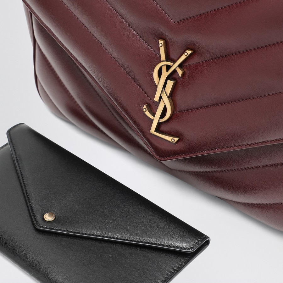 ショルダーバッグ・ポシェット SAINT LAURENT LARGE LOULOU HOT WINE LEATHER BAG Saint Laurent Large LouLou Hot Wine Leather Bag | TheDoubleF