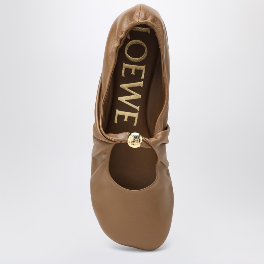 バレエシューズ LOEWE PEBBLE SOFT BALLERINAS IN BROWN Loewe Pebble Soft ballerinas in brown | TheDoubleF