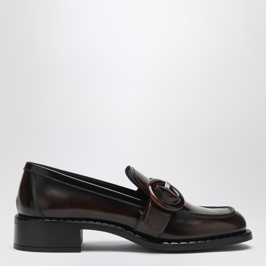 パンプス PRADA BRUSHED LEATHER MOCCASINS IN BURNT COLOR Prada Brushed leather moccasins in Burnt color | TheDoubleF