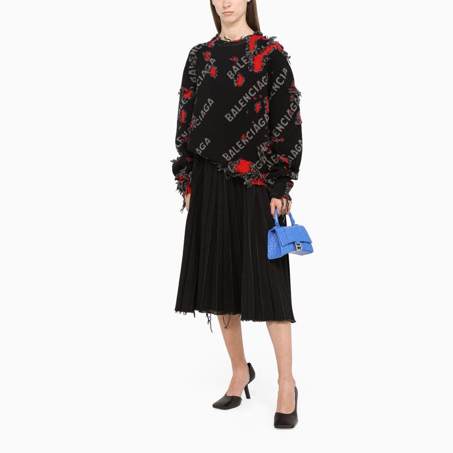 red and black balenciaga sweater