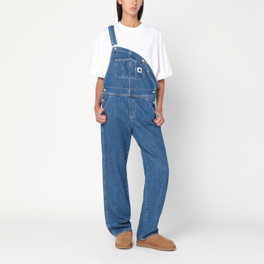 Carhartt WIP Salopette droite Bib bleu TheDoubleF