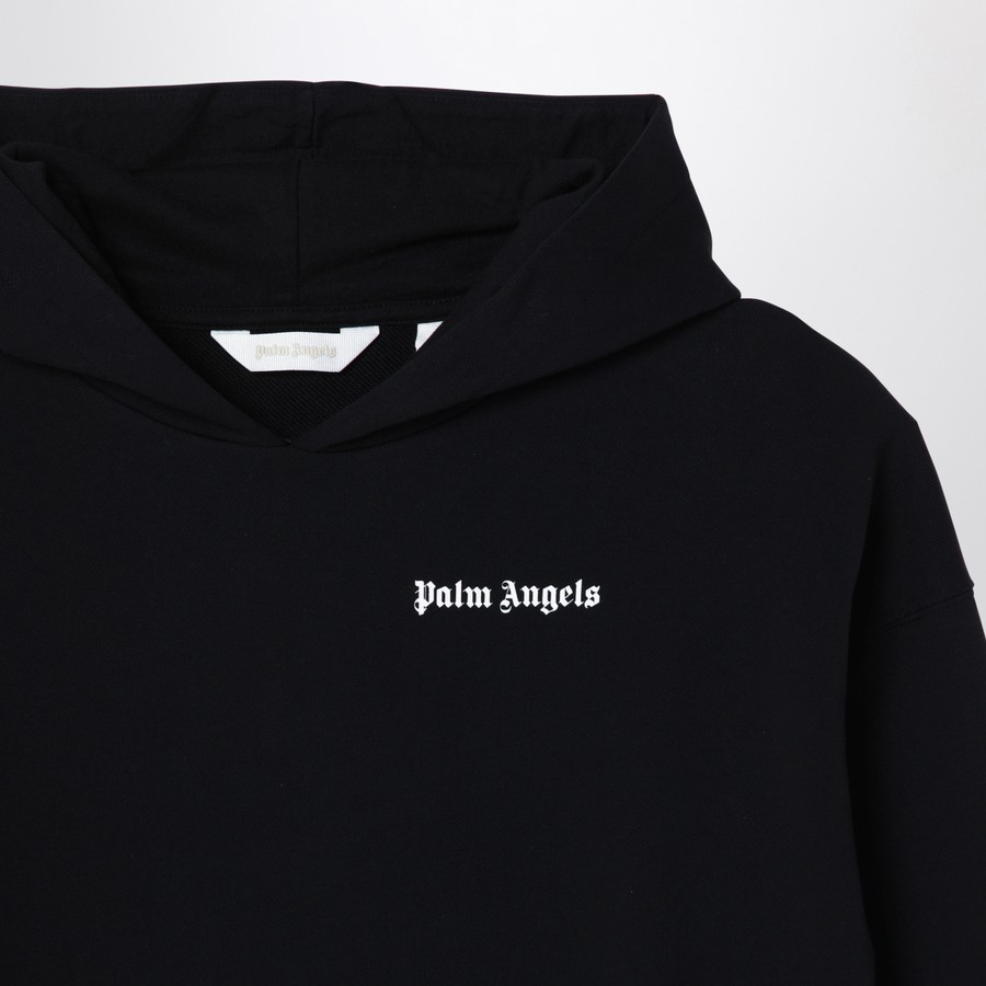 Palm Angels Black hoodie with logo | TheDoubleF