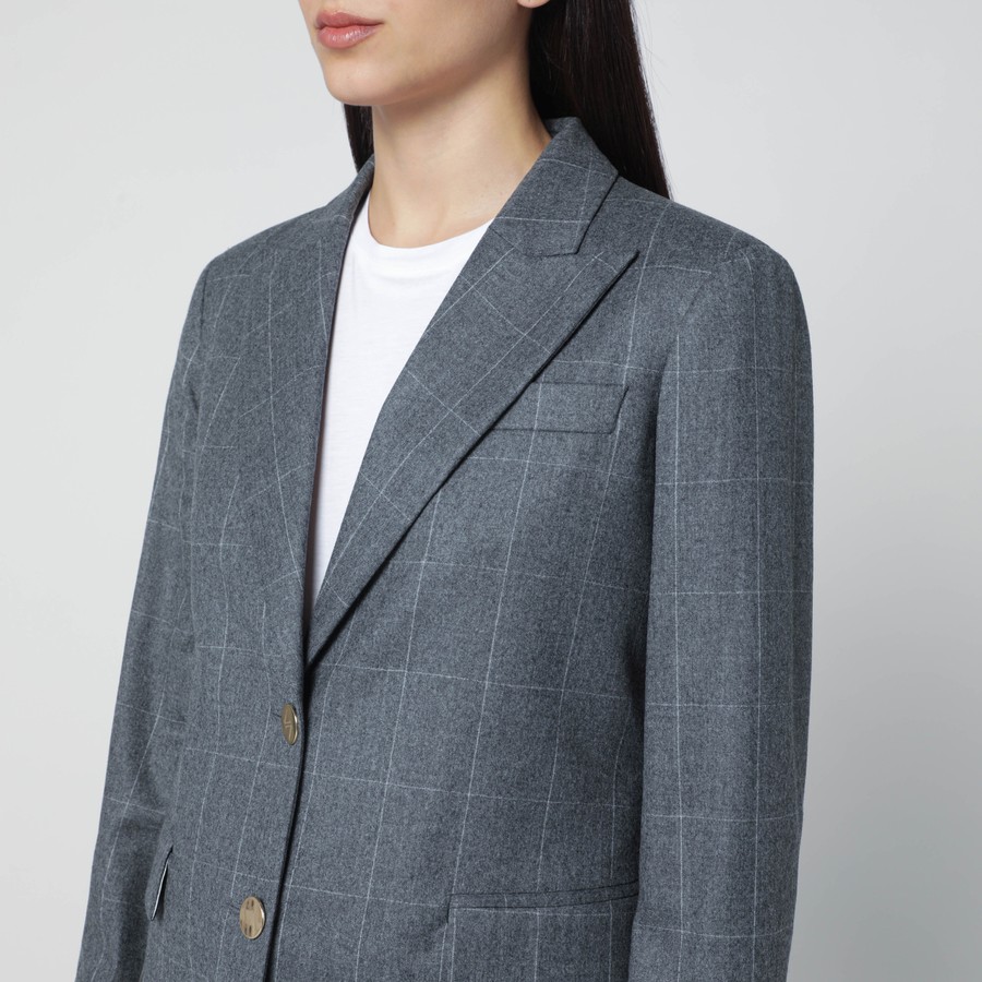 VItoVI Grey single-breasted wool jacket | TheDoubleF