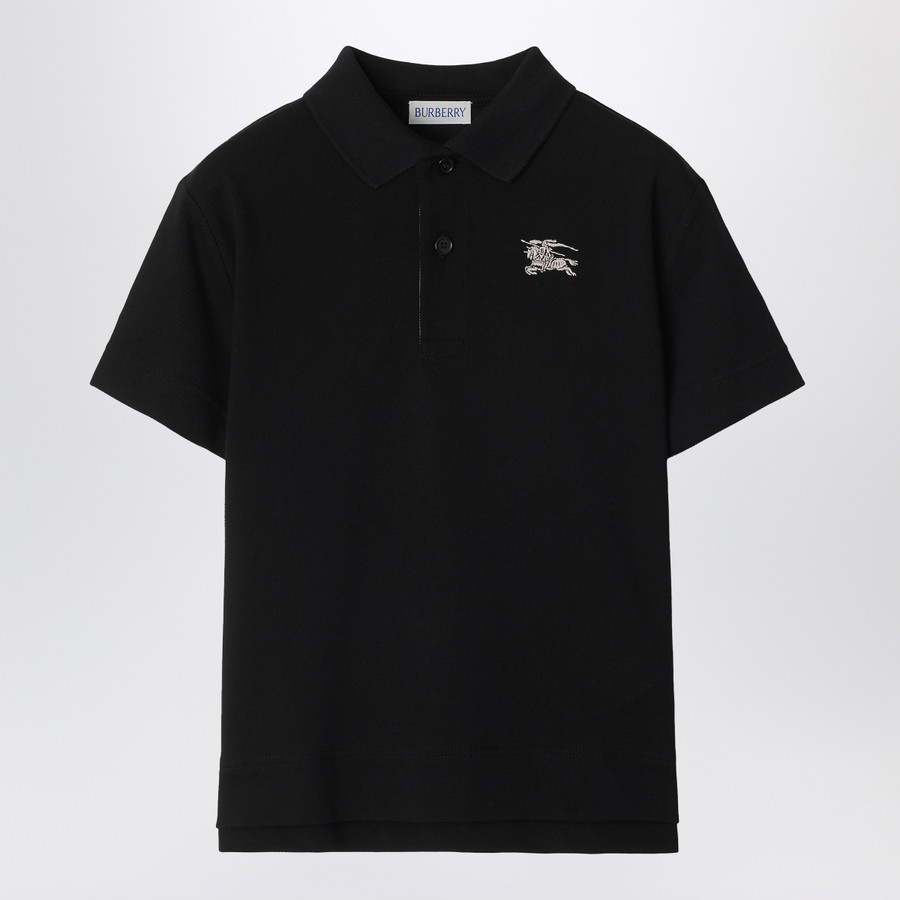 Tシャツ・カットソー BURBERRY Black Piquet Polo Shirt Burberry Black cotton piqué polo shirt | TheDoubleF