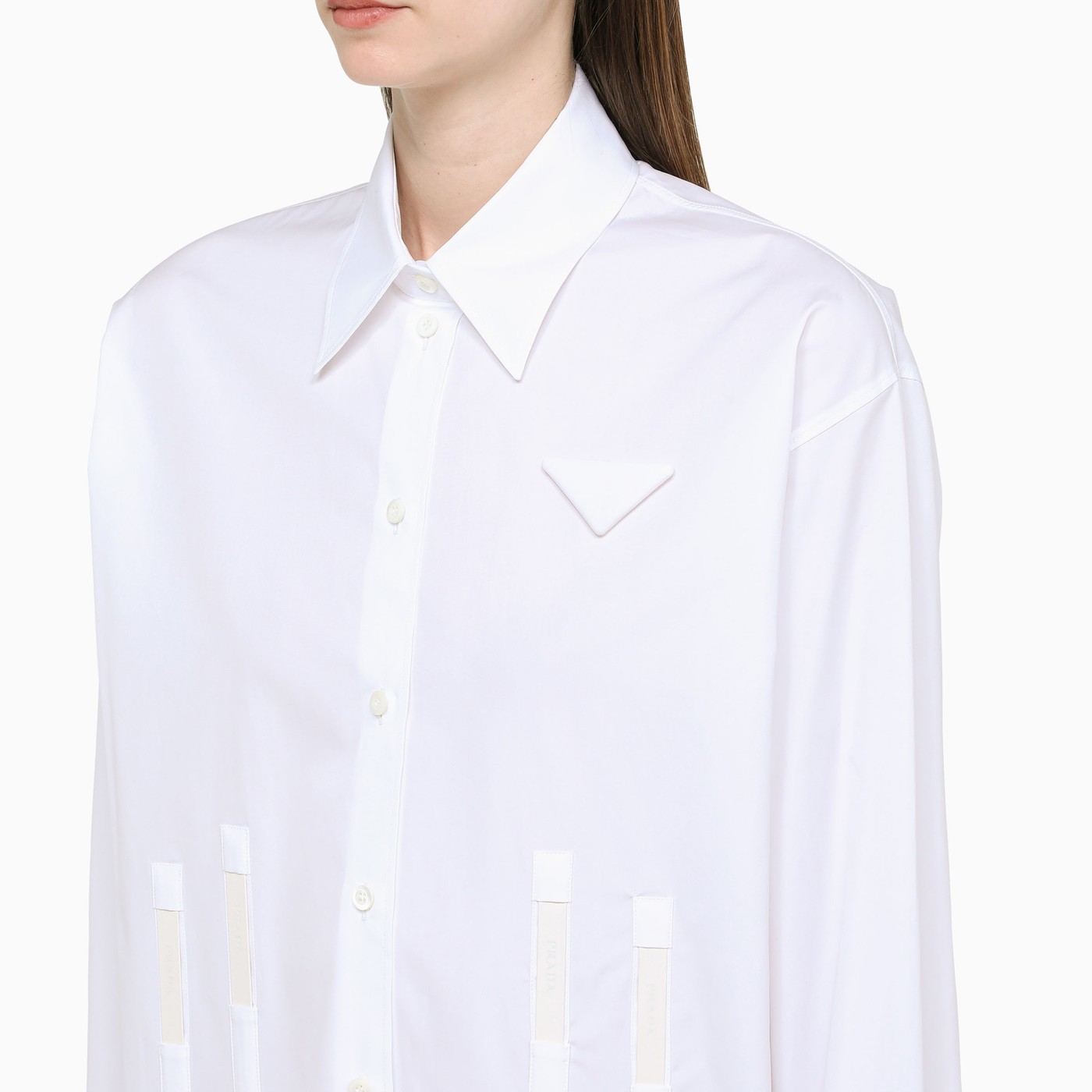 prada white button up