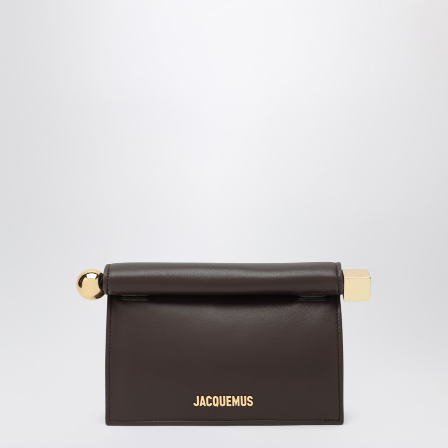 JACQUEMUS The small brown Rond Carré pouch | TheDoubleF