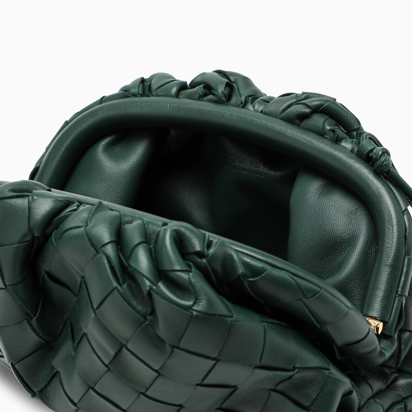 Bottega Dark green intrecciato Mini Pouch bag TheDoubleF