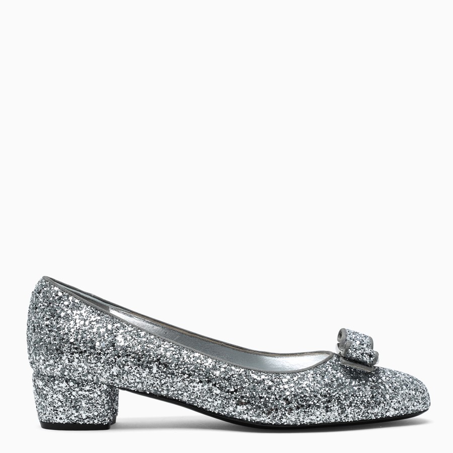 Salvatore ferragamo silver shoes Clearance