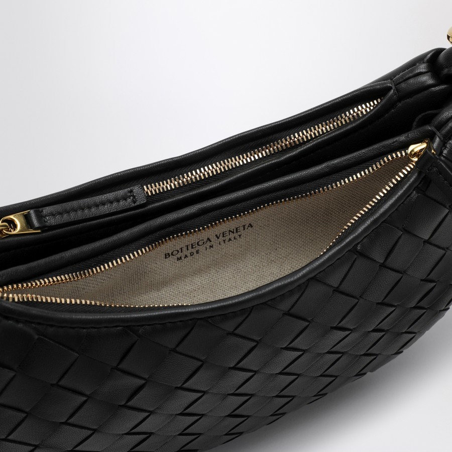 Bottega Veneta Black Gemini Messenger Bag | TheDoubleF