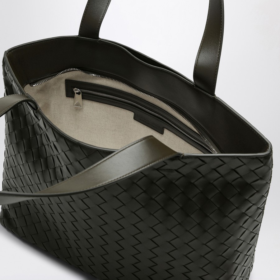 Bottega Veneta Khaki small tote bag in Intrecciato | TheDoubleF