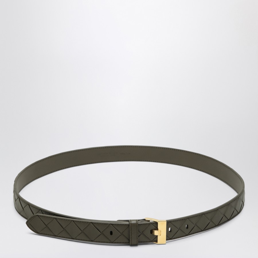 Bottega Veneta Cipresso-colored Watch belt in Intrecciato TheDoubleF