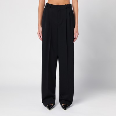 パンツ Saint Laurent Black wool wide-leg pant (834634Y5K32 1000) Saint Laurent Black Wool Wide-leg Pant | italist