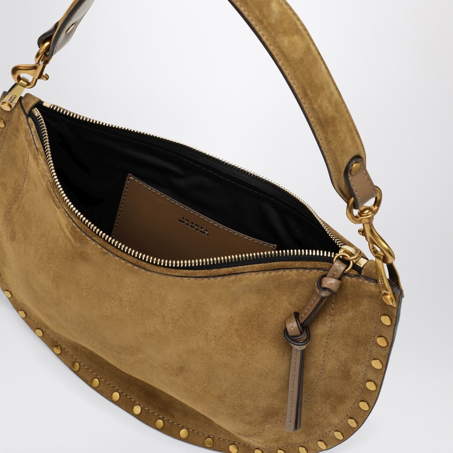 ISABEL MARANT Borsa Oskan Soft Zipped in suede color taupe