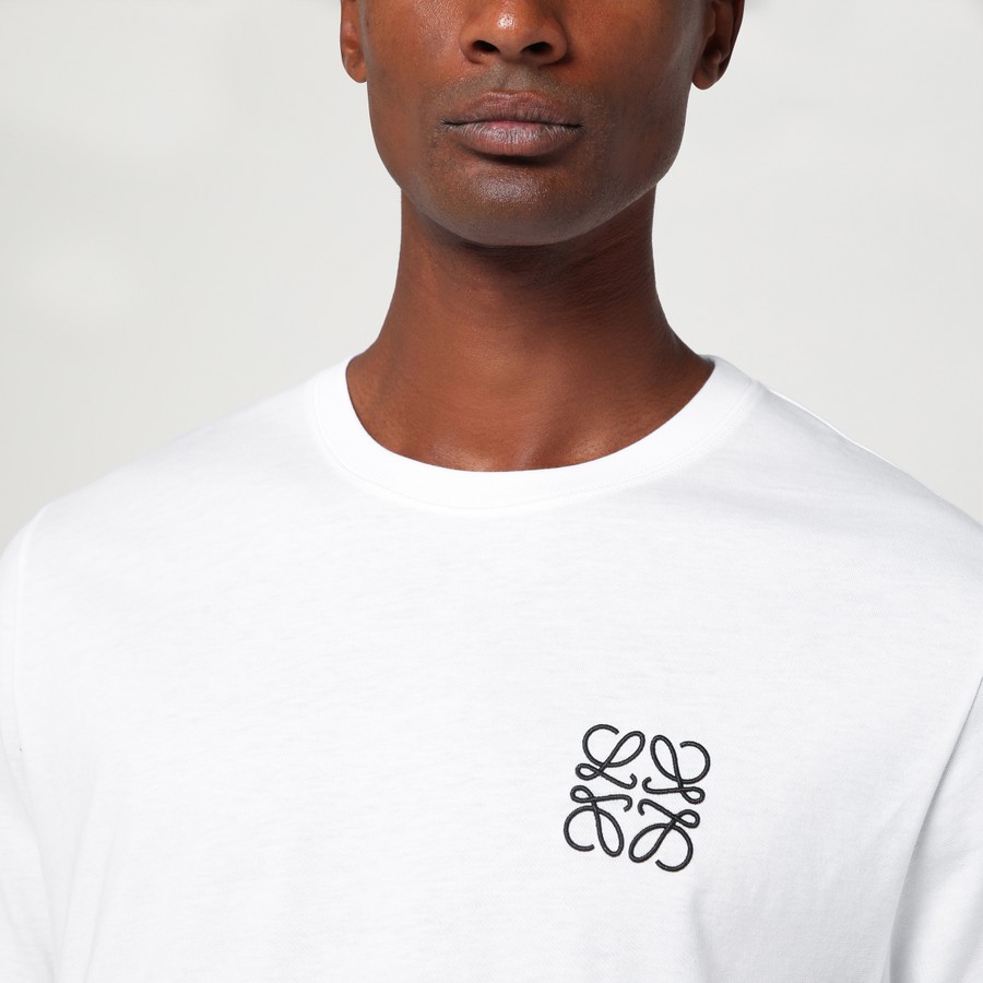 Loewe White T-shirt with Anagram embroidery | TheDoubleF