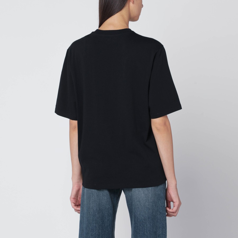 Ami Paris Black Ami De Coeur T-shirt | TheDoubleF
