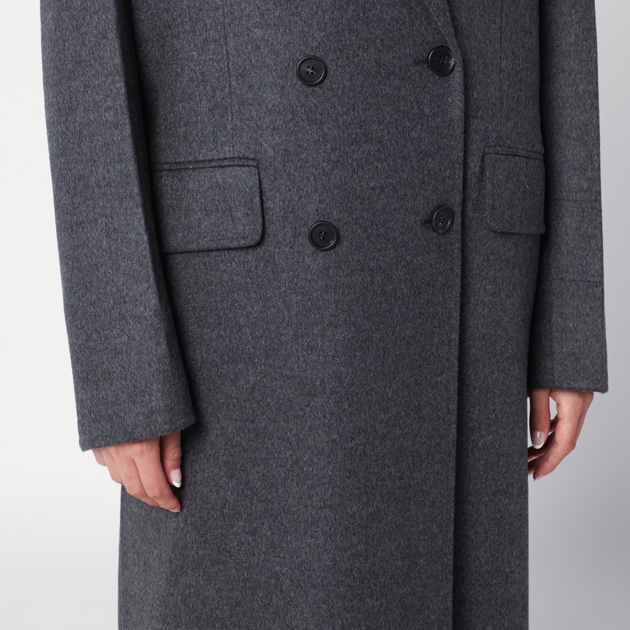Prada Grey double-breasted wool and cashmere coat | TheDoubleF