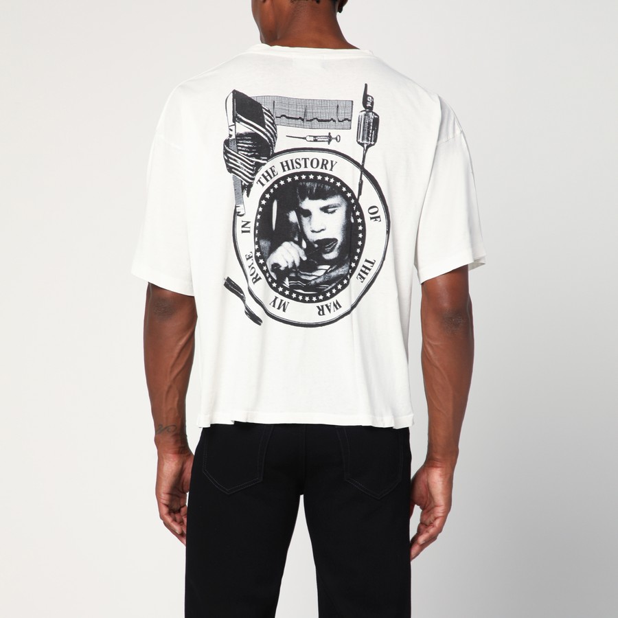 Tシャツ・カットソー ENFANTS RICHES DEPRIMES WHITE VINTAGE-EFFECT T-SHIRT Enfants Riches Déprimés White vintage-effect T-shirt with