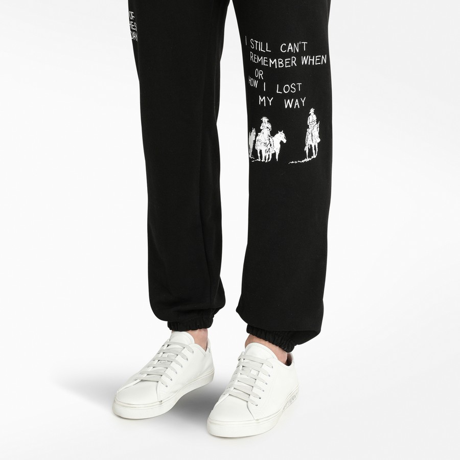 One Of These Days Black Printed Jogging Trousers In Black
