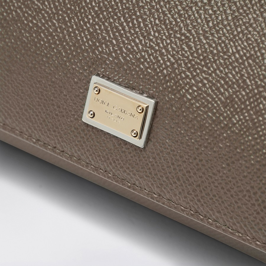 Dolce&Gabbana Small mud-coloured Sicily handbag | TheDoubleF