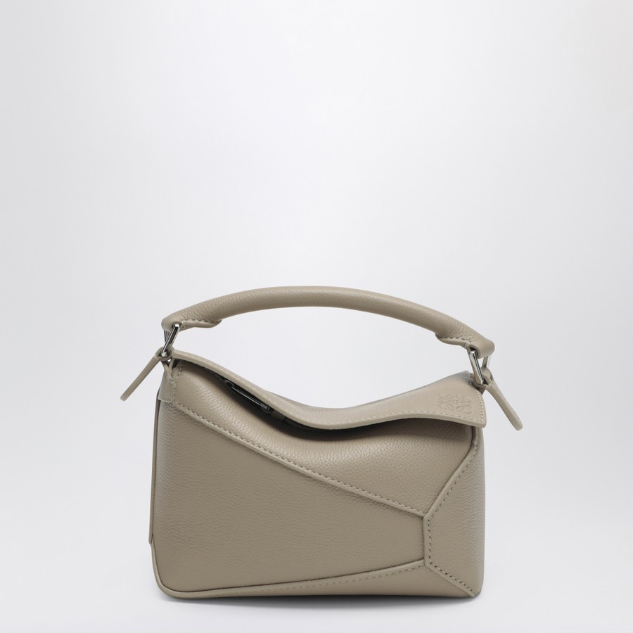 Loewe Mini Puzzle Edge bag in Taupe grained leather | TheDoubleF