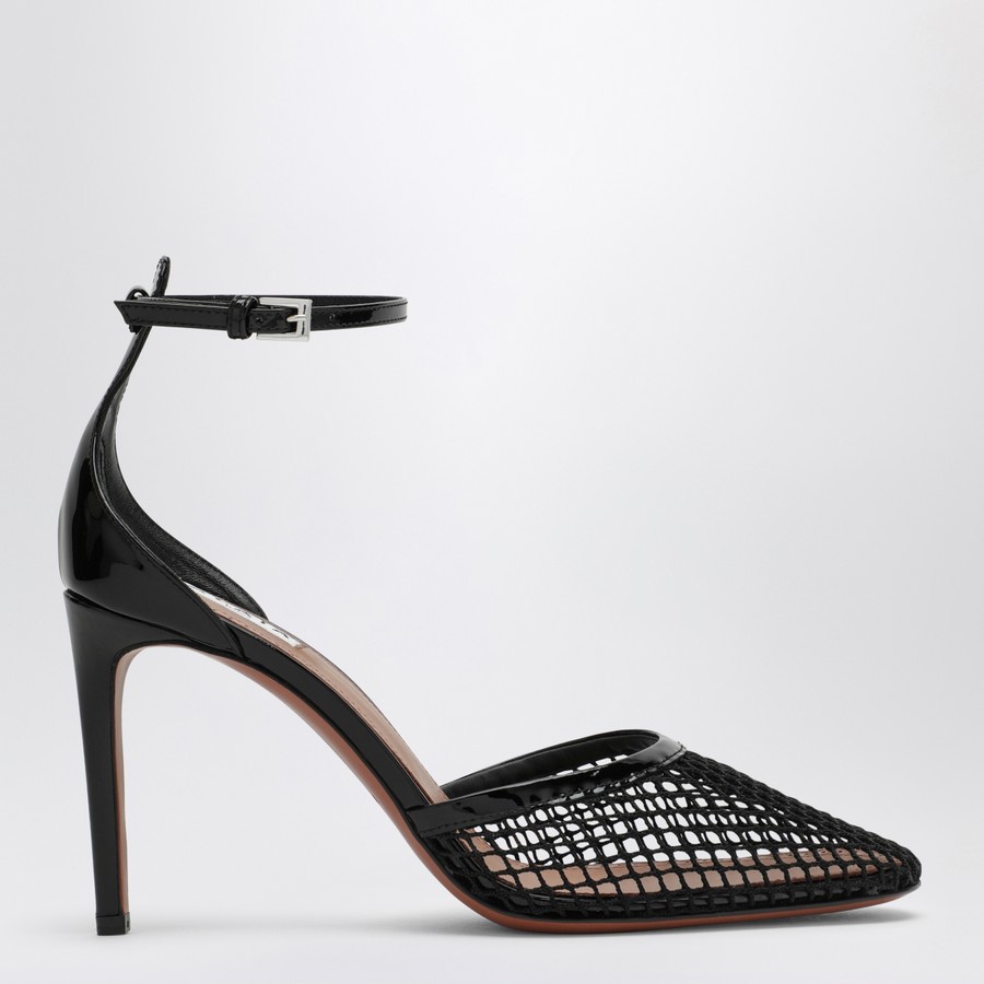 パンプス ALAIA FW25 Heeled shoes (AA3E049TK007 999) Alaïa High black mesh pumps | TheDoubleF