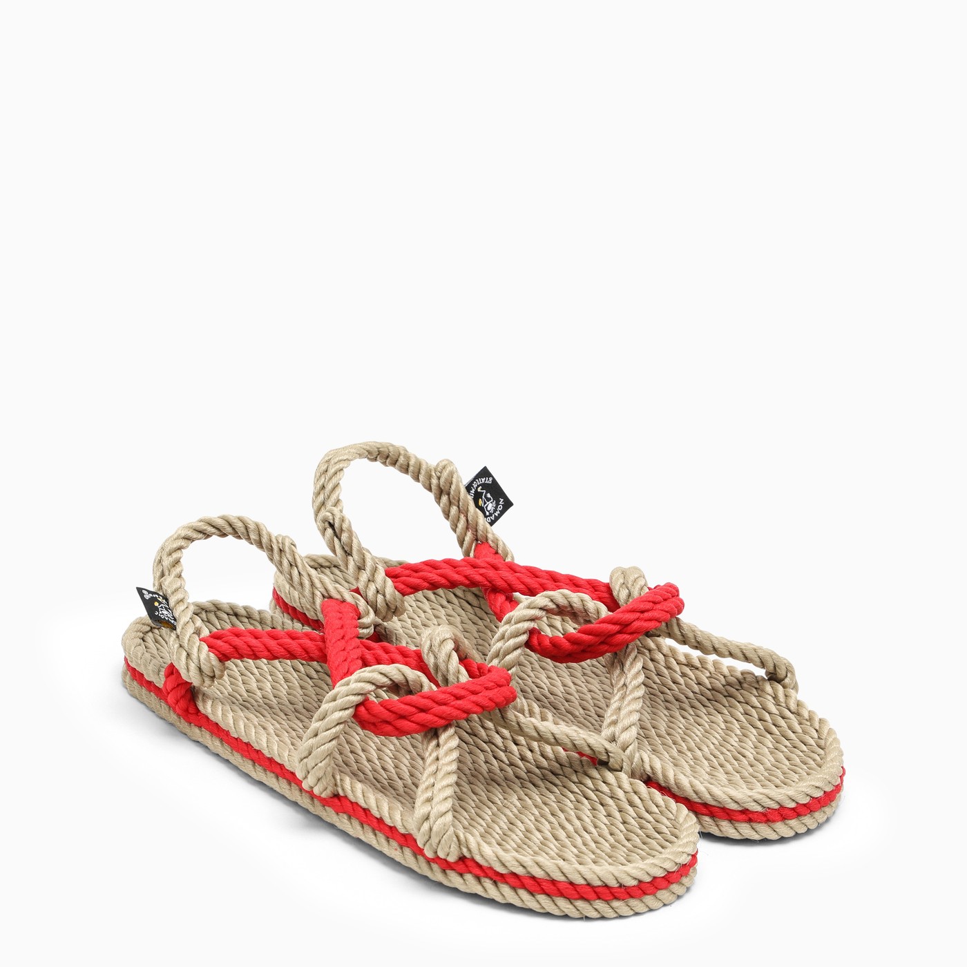 Nomadic State of Mind Beige/red Mountain Momma sandals TheDoubleF