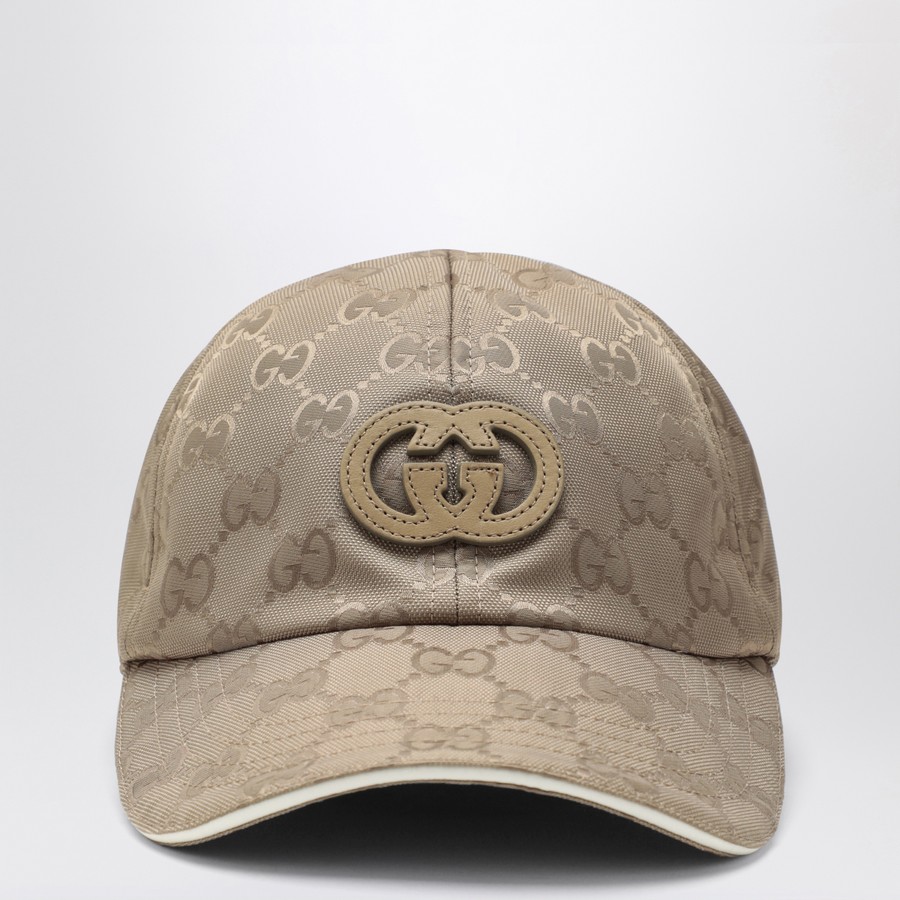 GUCCI Cappello da baseball beige in nylon GG TheDoubleF