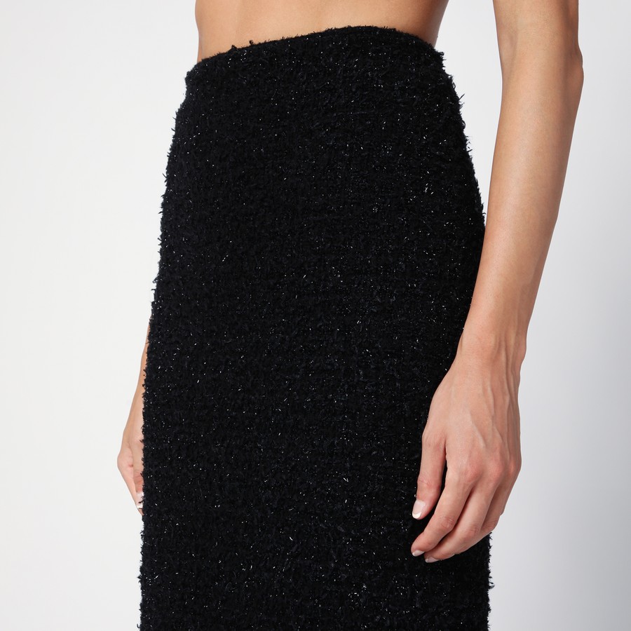 【関税&送料込み】Balenciaga Tweed Midi Skirt Balenciaga Black tweed midi skirt | TheDoubleF