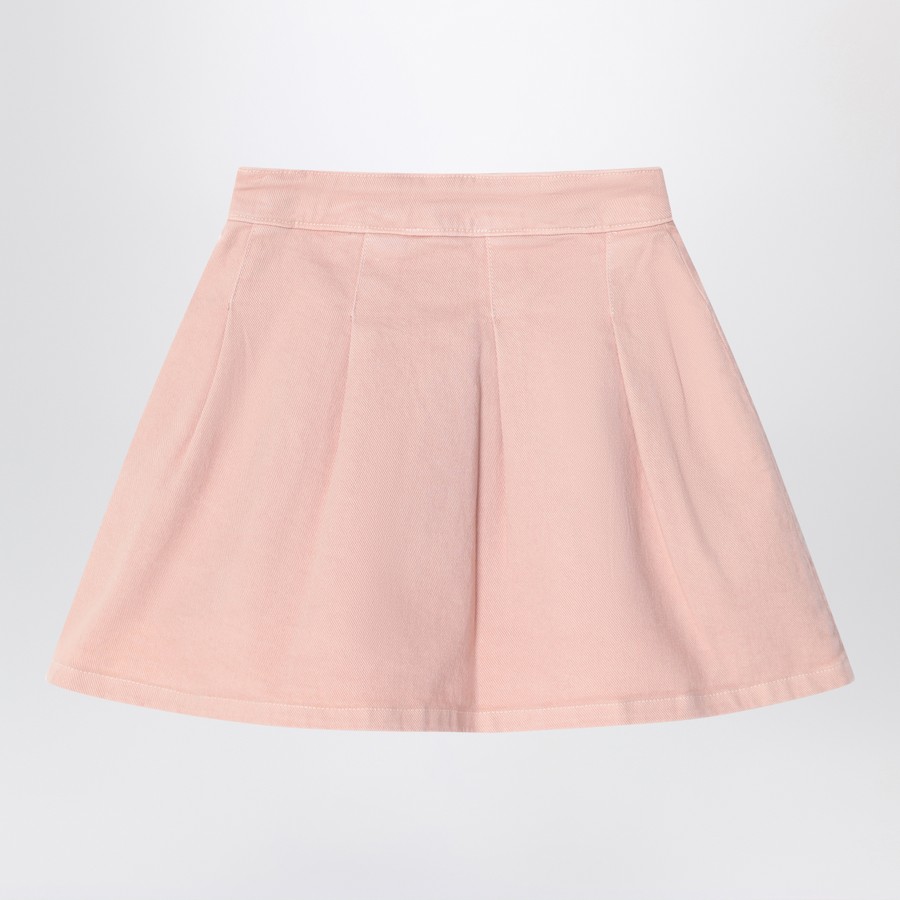 ★MARS EN AVRIL★ SIDE PLEATS POINT SKIRT_PINK Bonpoint Light pink pleated Jedda skirt | TheDoubleF