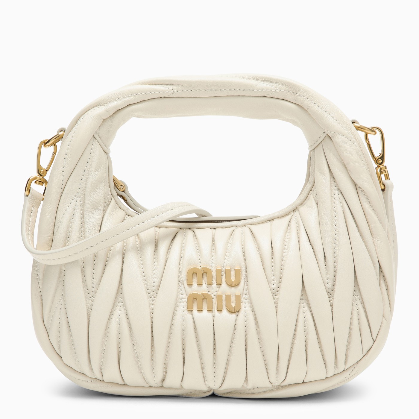 Miu Miu Weiße Handtasche aus gestepptem Leder TheDoubleF