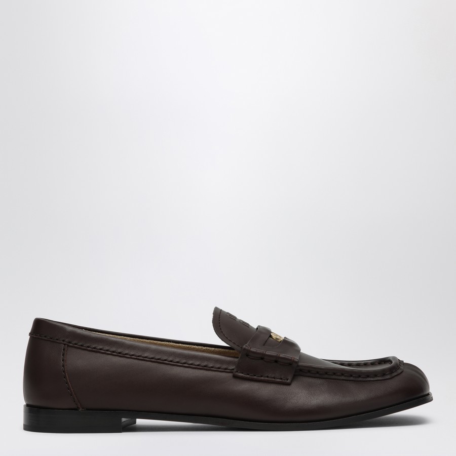 Miu Miu Brown loafer with penny detail | TheDoubleF