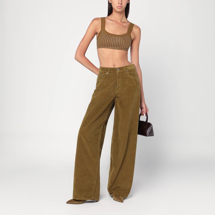 ボトムスその他 HAIKURE Wide ecru corduroy trousers HAIKURE Wide ecru corduroy trousers | TheDoubleF