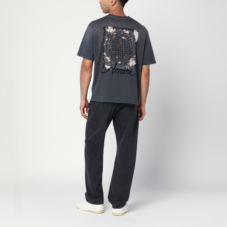 Tシャツ・カットソー AMIRI WASHED BLACK COTTON T-SHIRT AMIRI Washed black cotton T-shirt – Lord & Taylor