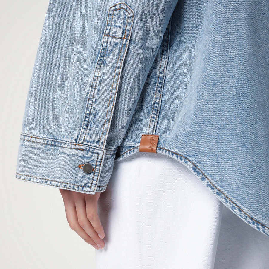 HAIKURE Oversized Ofelia blue denim shirt | TheDoubleF
