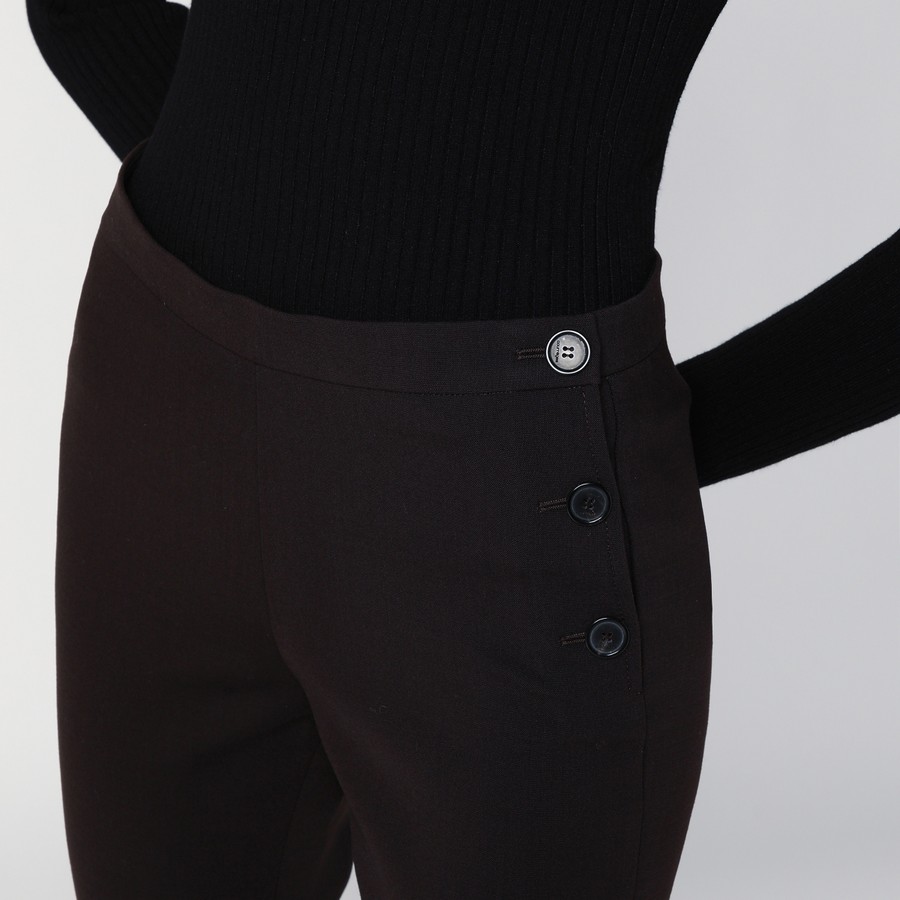 パンツ COURREGES BROWN WOOL TROUSERS Courrèges Brown wool trousers | TheDoubleF