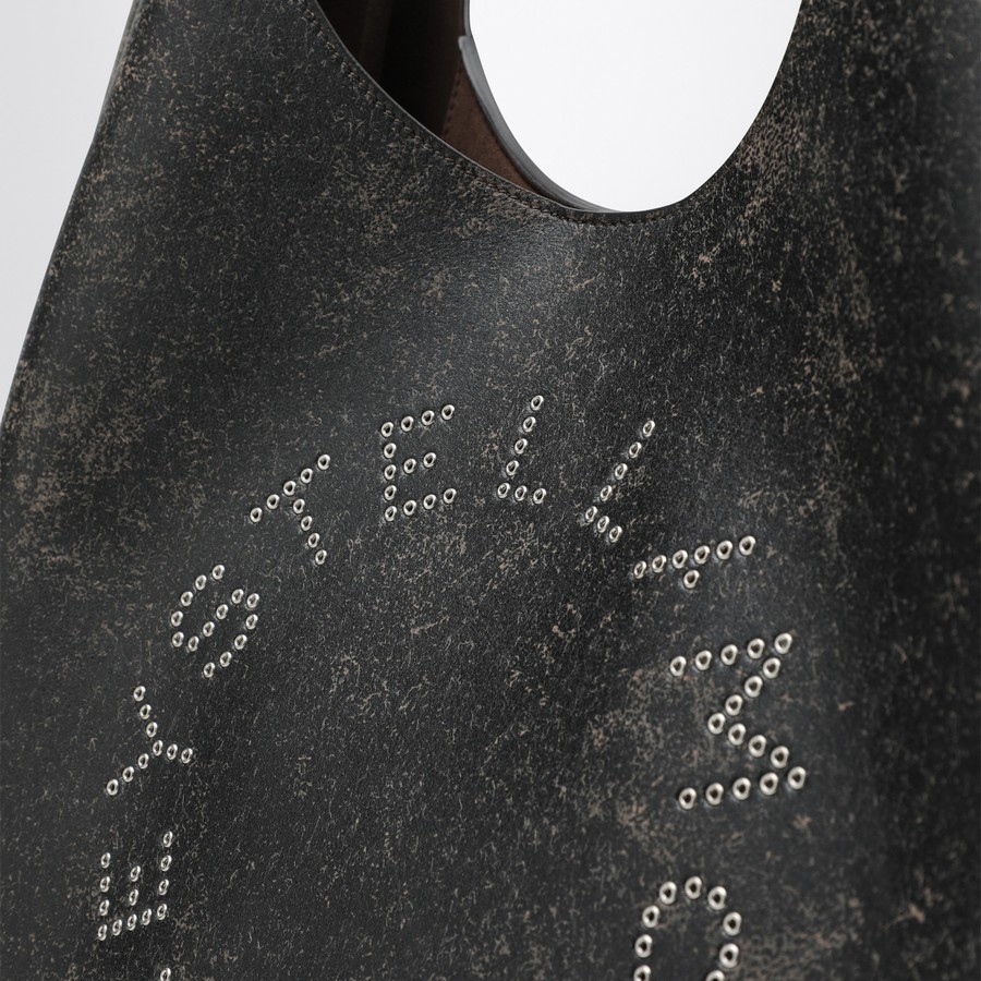 Stella McCartney Large Hobo bag with aged effect and logo