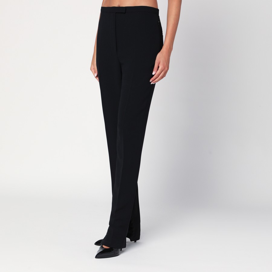 パンツ DRIES VAN NOTEN BLACK TROUSERS WITH SLITS AND BUTTONS Dries Van Noten Black trousers with slits and buttons
