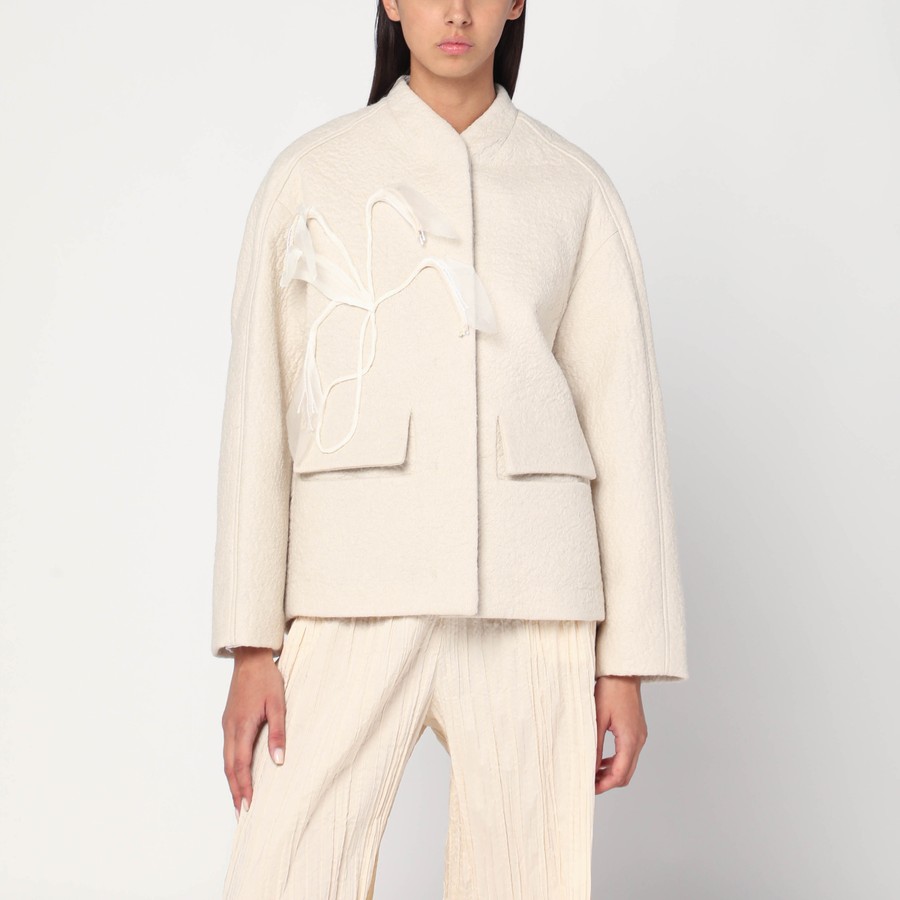 ジャケット MKDT Studio Jacket in boiled wool ecru MKDT Studio Jacket in boiled wool écru | TheDoubleF