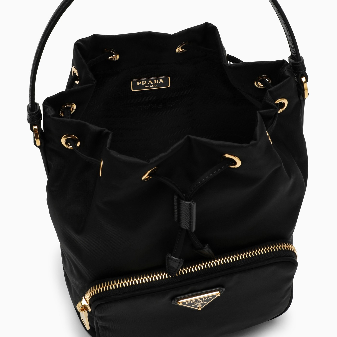 Prada Prada Duet black ReNylon bucket TheDoubleF
