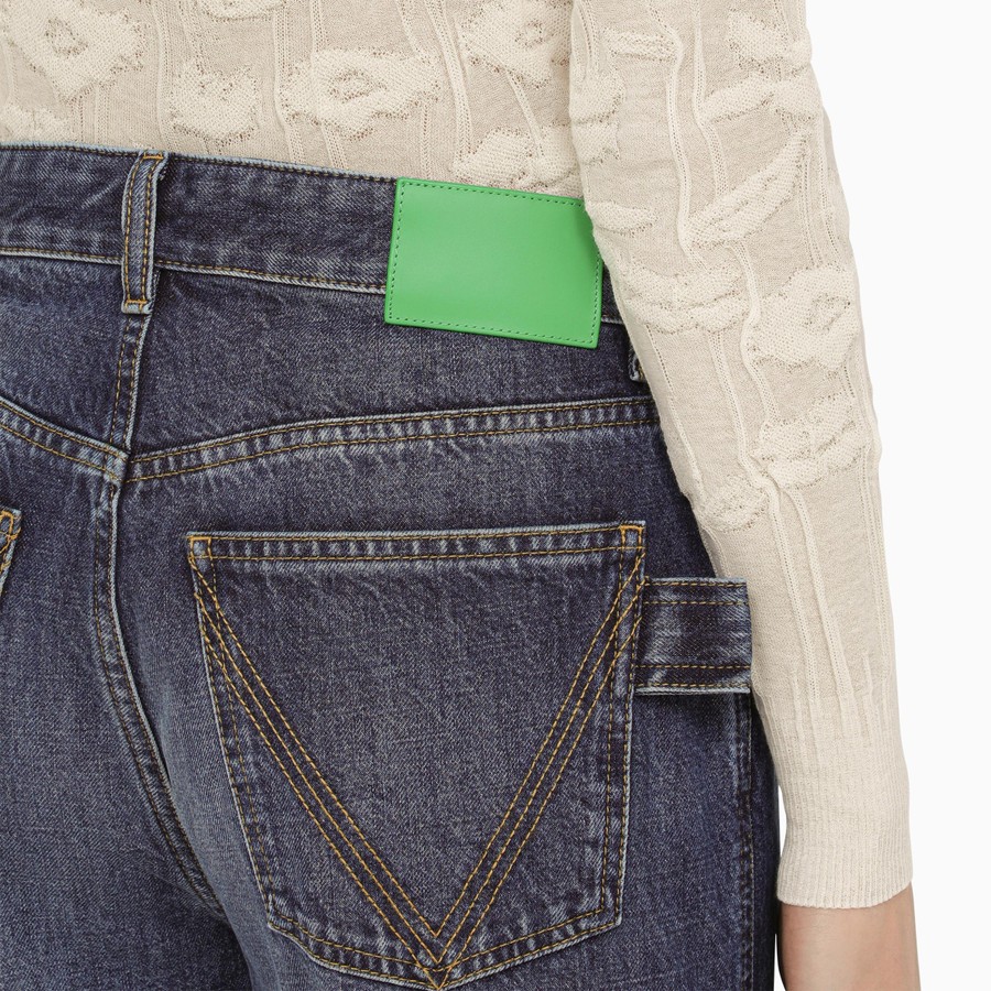 Bottega Veneta Blue wide denim jeans | TheDoubleF