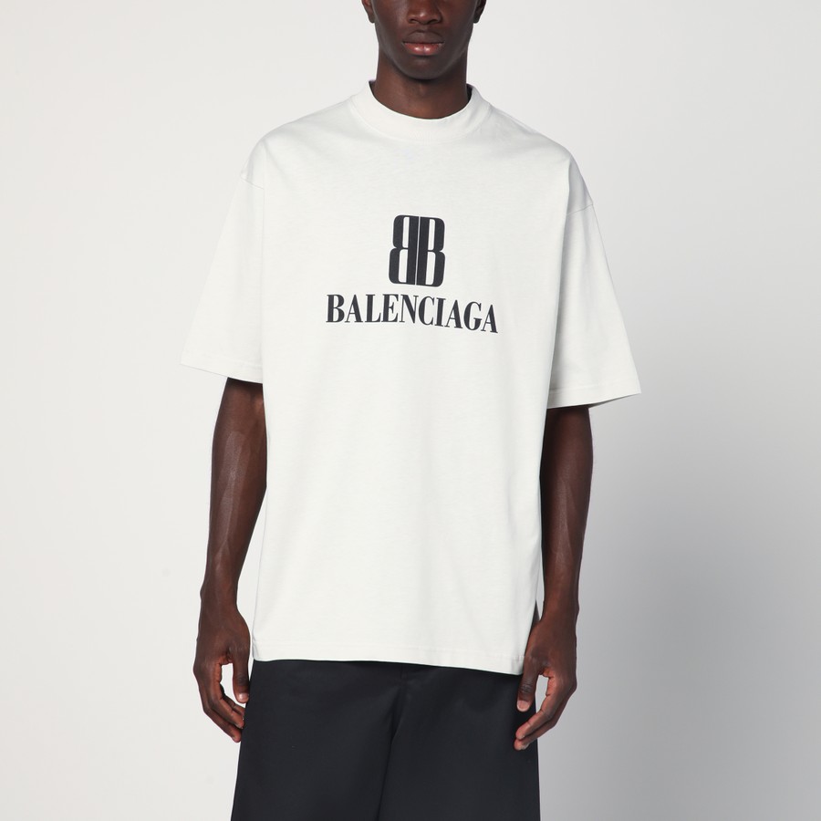 Balenciaga White Nano BB Medium Fit T-shirt | TheDoubleF