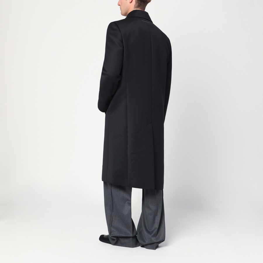 MM6 Maison Margiela Black wool-blend coat | TheDoubleF