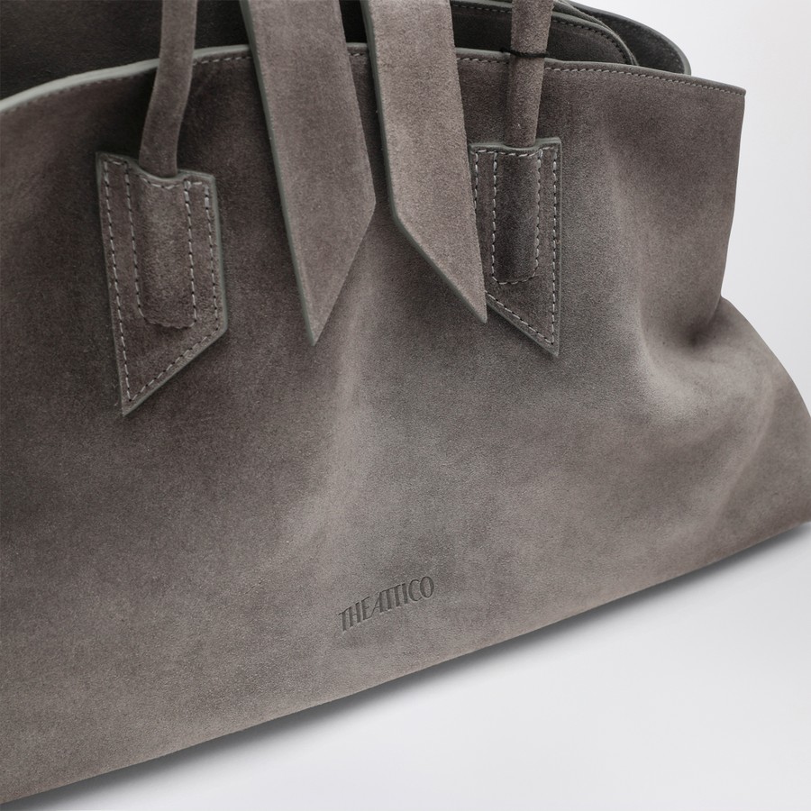 The Attico La Passeggiata Medium bag in grey suede | TheDoubleF