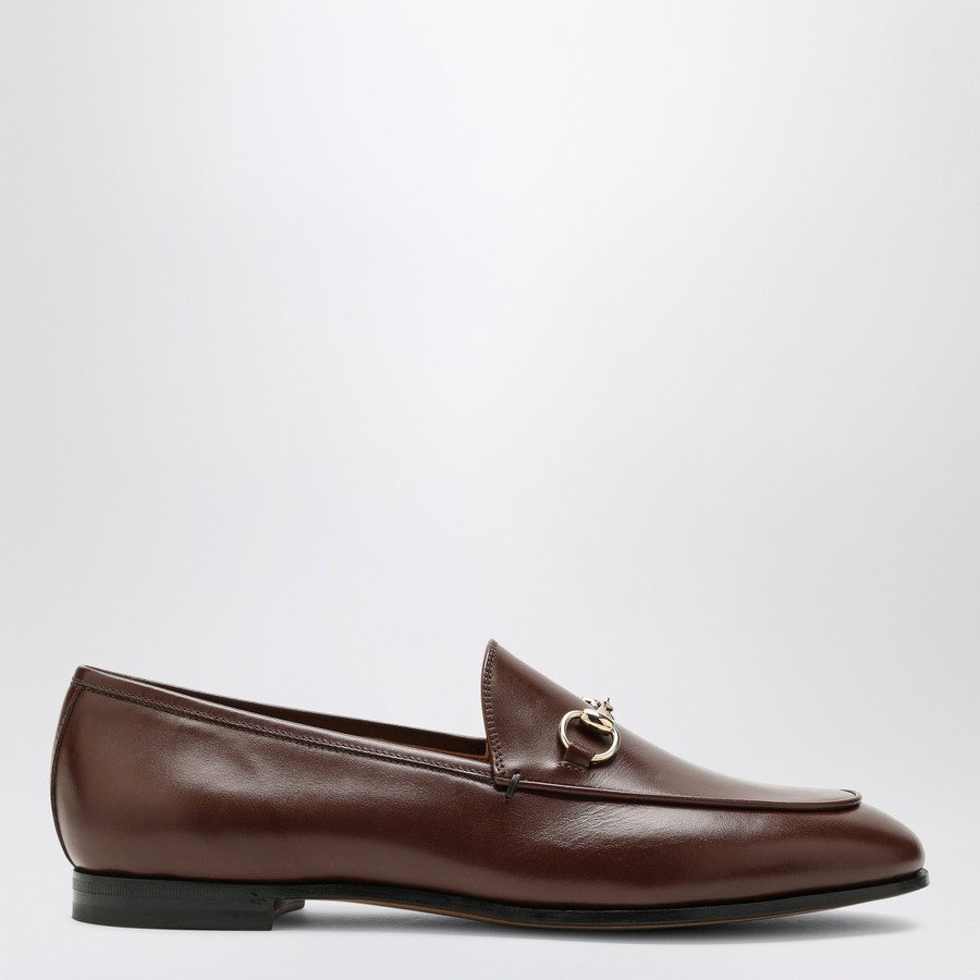 GUCCI Mocassino Jordaan marrone in pelle TheDoubleF