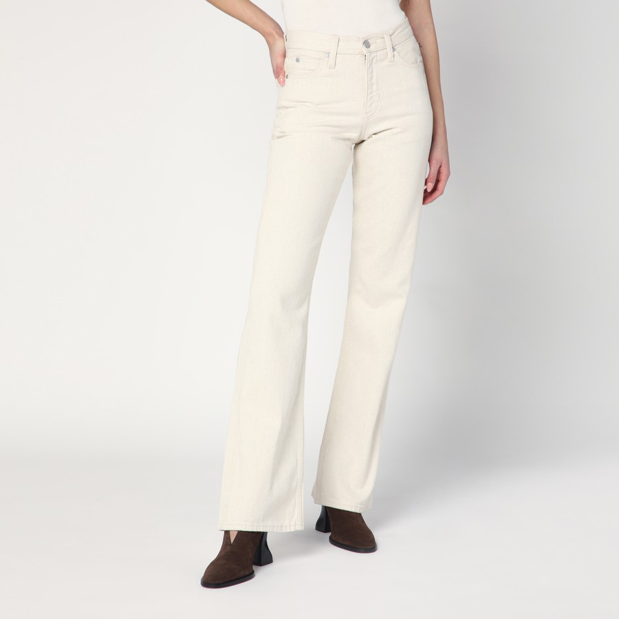 ボトムスその他 Relaxed Flared beige jeans in linen blend Calvin Klein Relaxed Flared beige jeans in linen blend