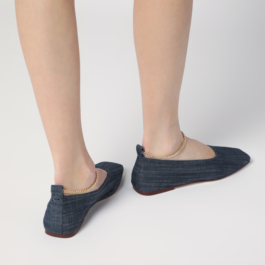 シューズ・サンダルその他 MARIA LUCA Navy blue denim Augusta ballerina MARIA LUCA Navy blue denim Augusta ballerina | TheDoubleF